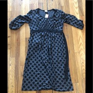 Motherhood maternity polka dot dress, size M